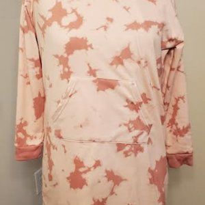 WONDER NATION WOMEN'S PINK SWEATSHIRTHOODED, HAND-WARMER POCKET SIZE X-LARGE